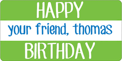 Green and White Stripe Gift Stickers